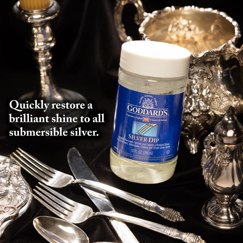 Goddard's Silver Cleaner Dip â€“ Silver Jewelry Cleaner Solution for Hard-to-Reach Silverplate, Cutlery & Small Items â€“ Professional Use Tarnish Remover â€“ Silverware Cleaning Supplies (1 Gal) - Image 3